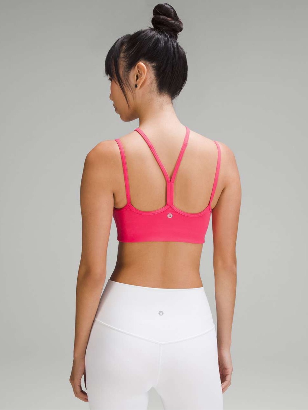Lululemon Flow Y Strappy Bra Nulu *Light Support, A–C Cups color Lip Gloss size8